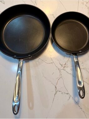 All-Clad Nonstick Frying Pan Set with Stainless Handles - 10.5”, 8”
